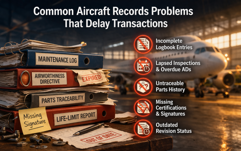 Common Aircraft Records Problems That Delay Transactions