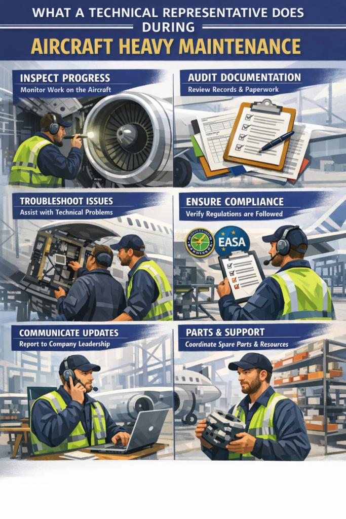 What a Technical Representative Does During Aircraft Heavy Maintenance