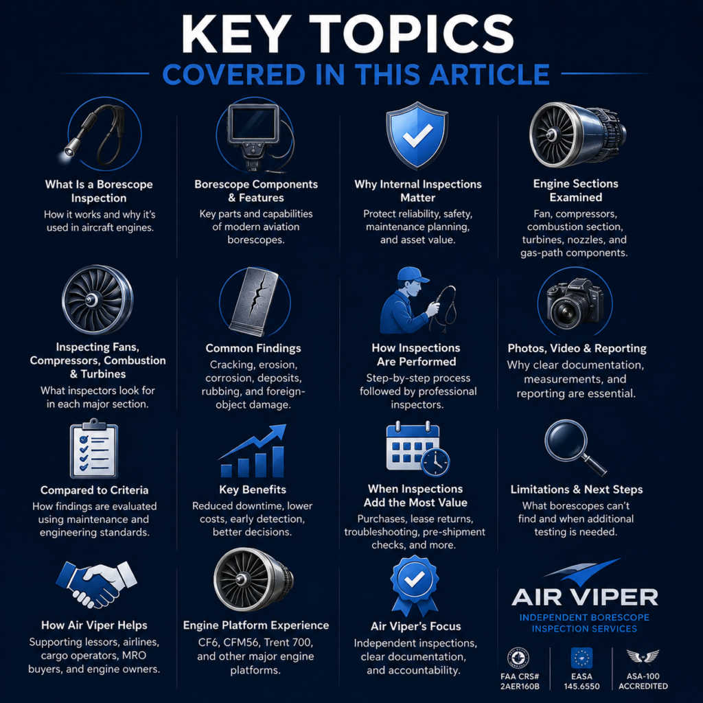 Aircraft Engine Borescope Inspections: How They Work and Why They Matter
