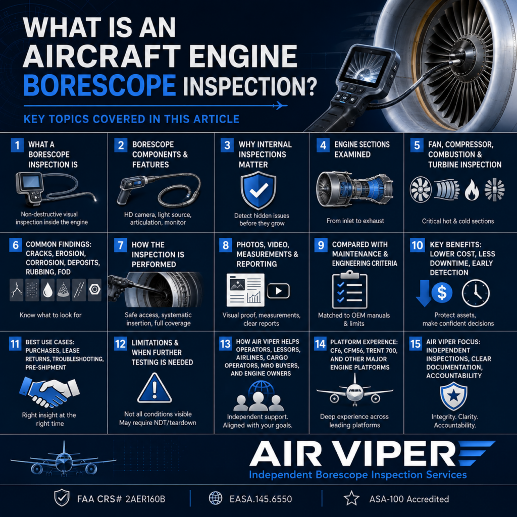 What Is an Aircraft Engine Borescope Inspection?